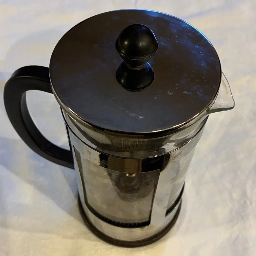 Bodum Chrome and Black French Press Used for a Week in VRBO For Guests Like Nee